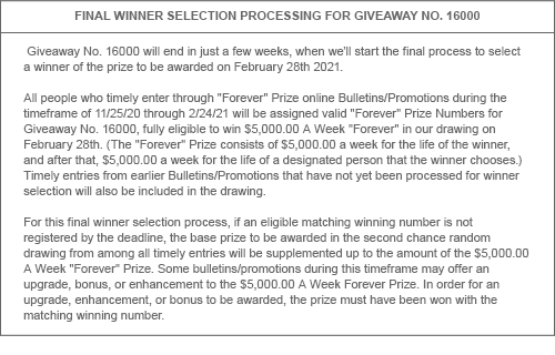 See the Official Rules for details about our February 28th SuperPrize