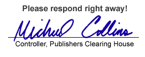 Michael Collins, Controller Publishers Clearing House